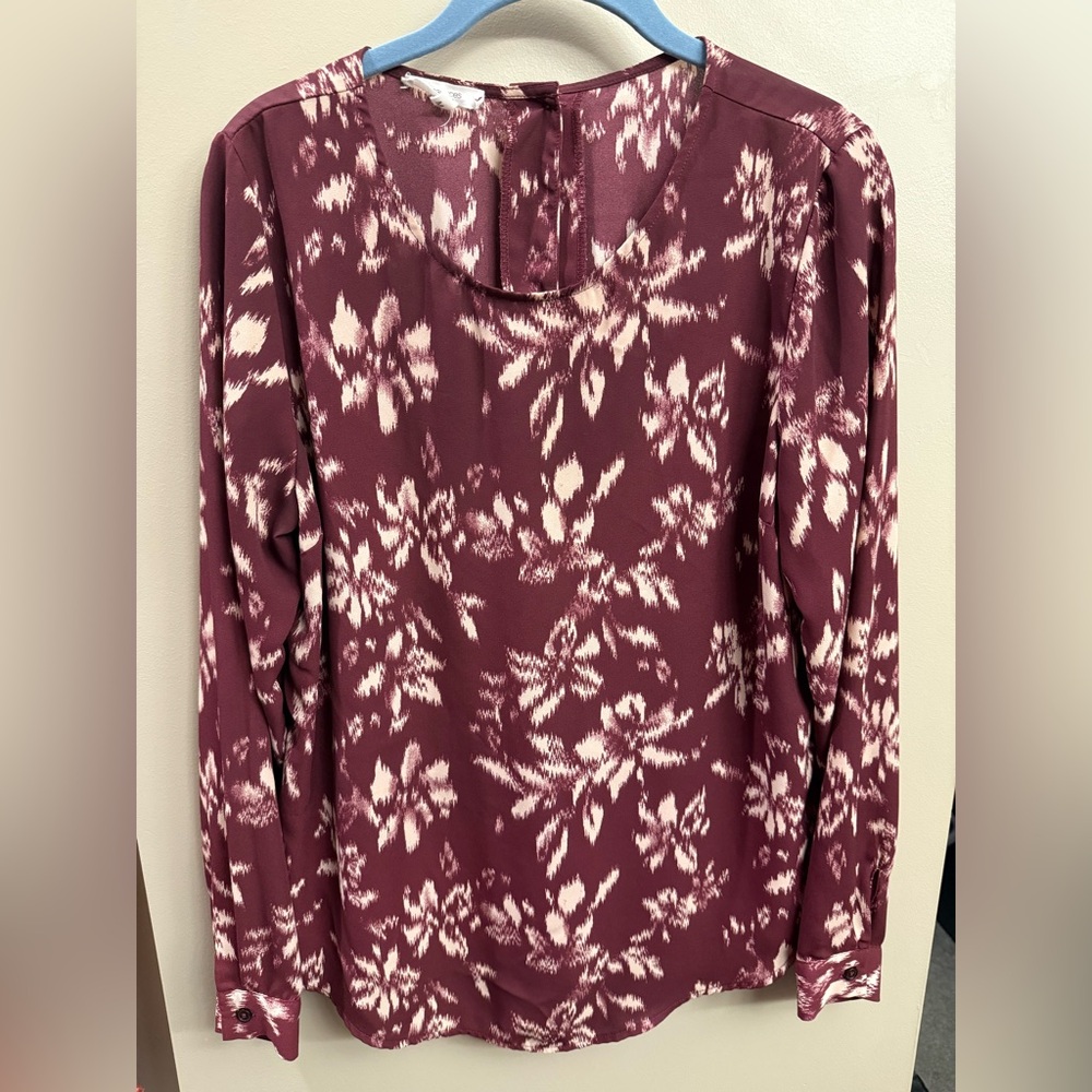Maurices Purple Floral Blouse